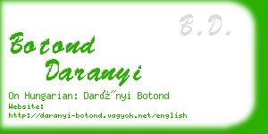 botond daranyi business card